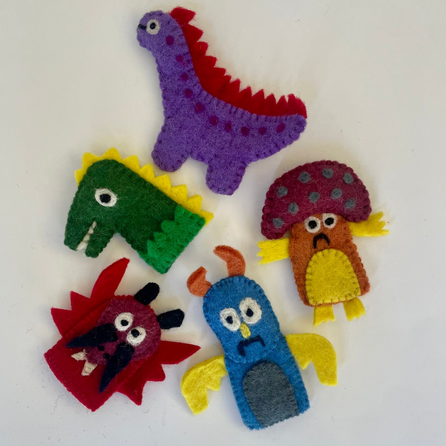 Monsters, Dinos and Dragons Finger Puppets