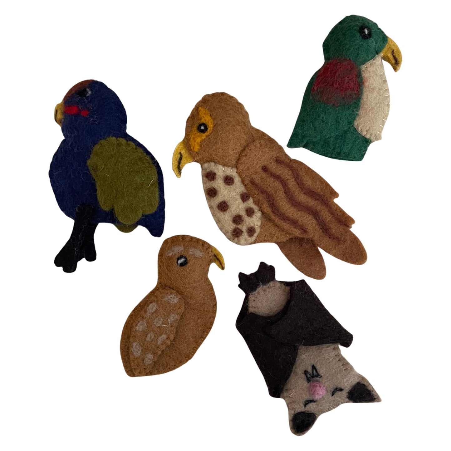 Aotearoa Native birds Finger Puppets Set 2