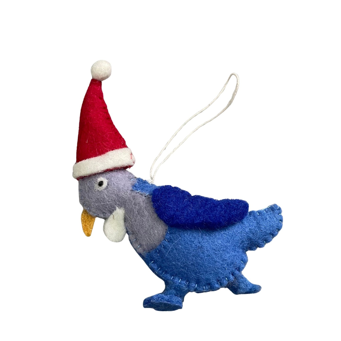 Native New Zealand Birds With Hats Hanging Christmas Decorations