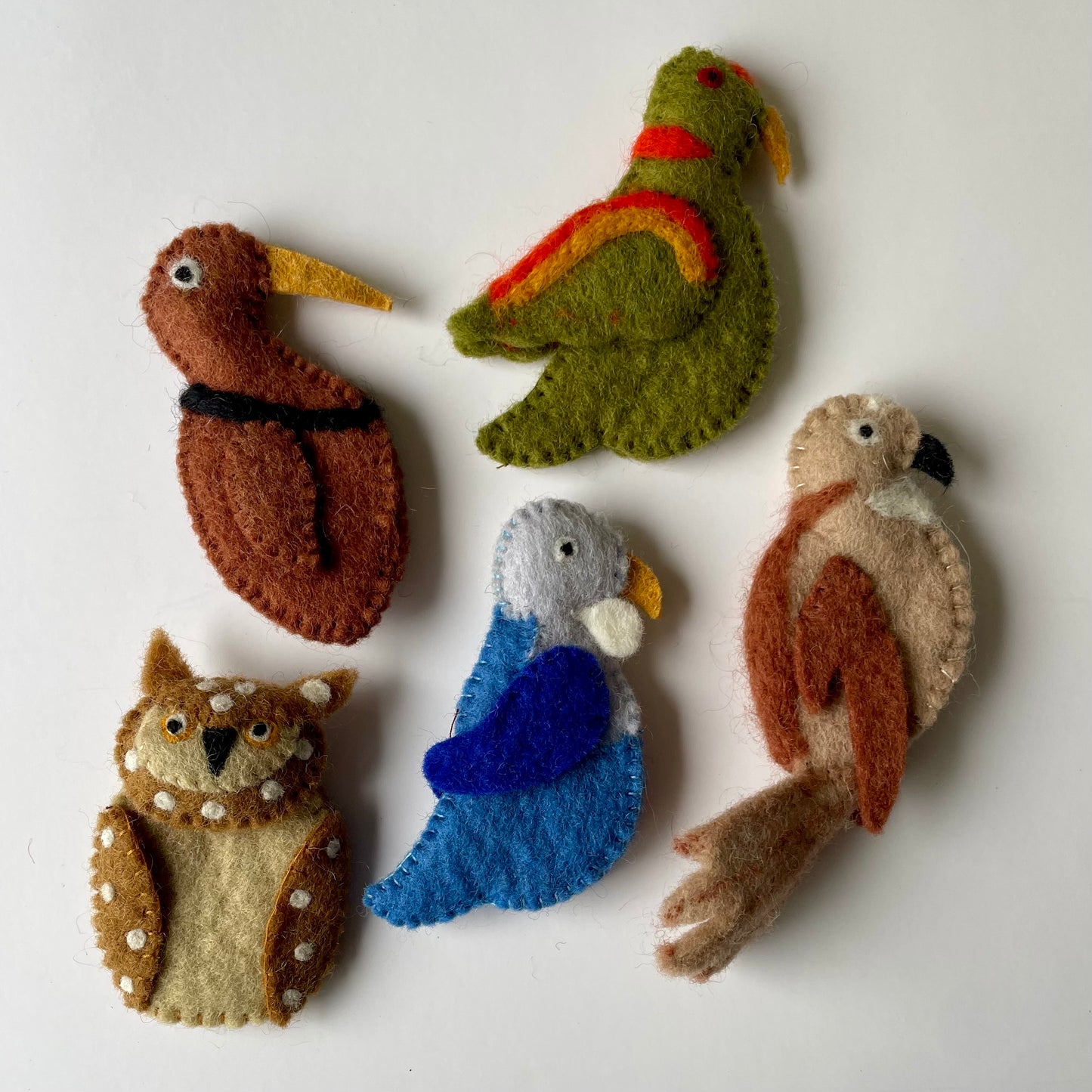 Aotearoa Native birds Finger Puppets