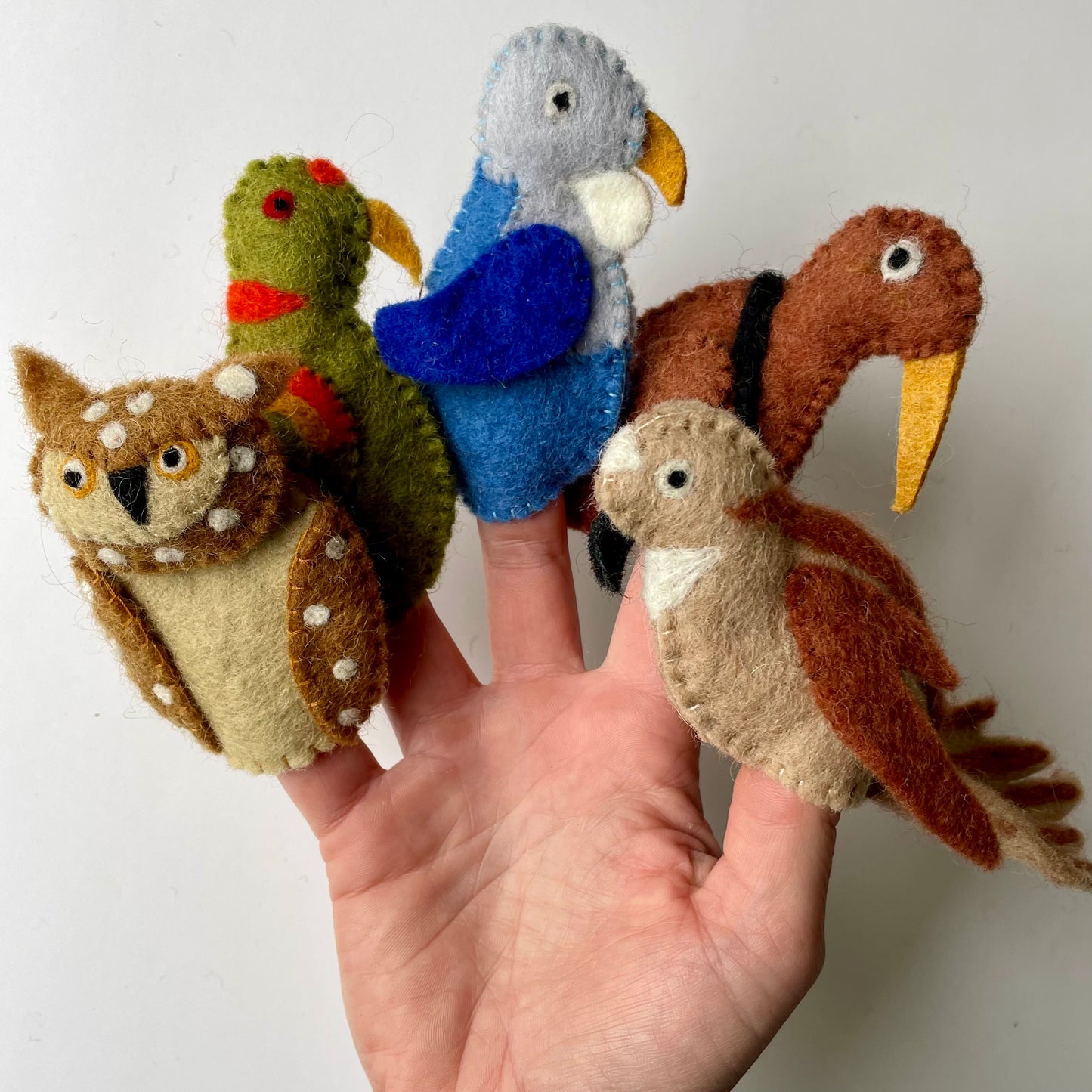 Aotearoa Native birds Finger Puppets